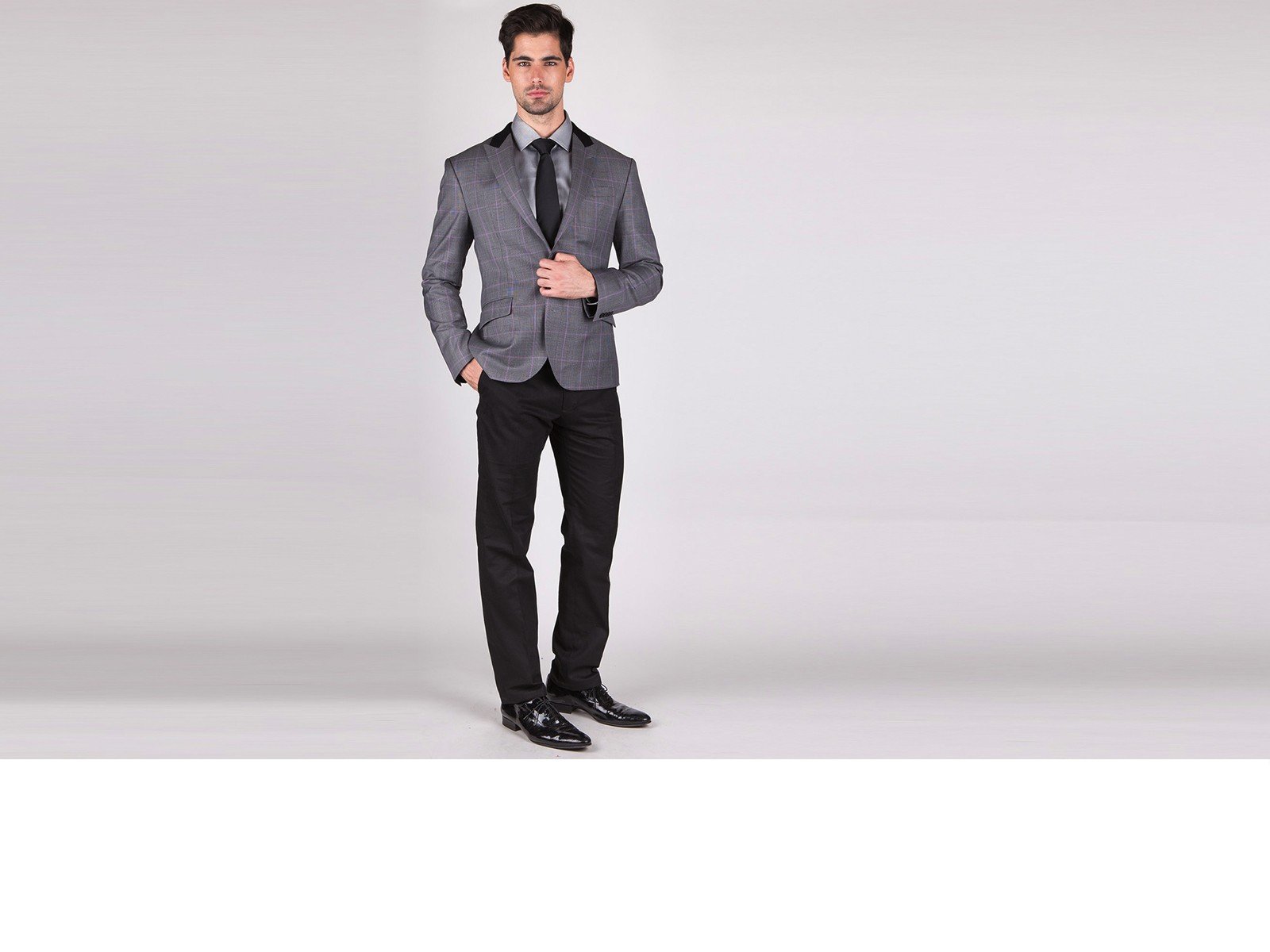 Grey Window Pane Blazer