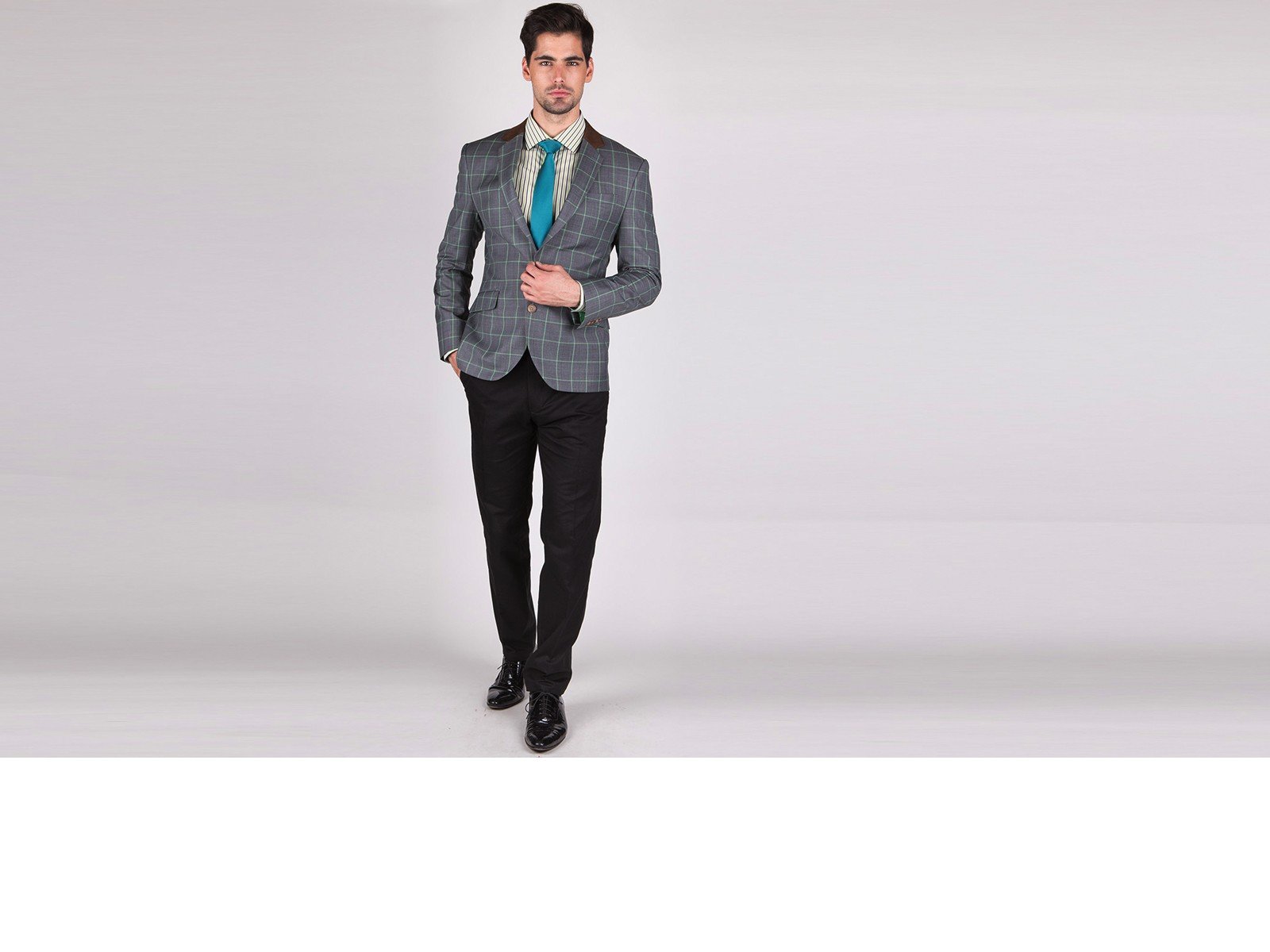 Grey Window Pane Blazer