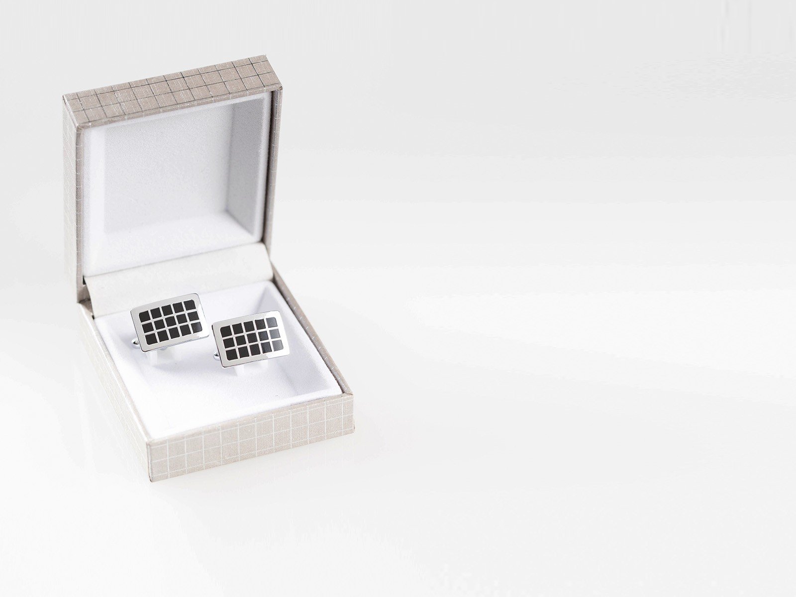 Rectangle Check Cufflink