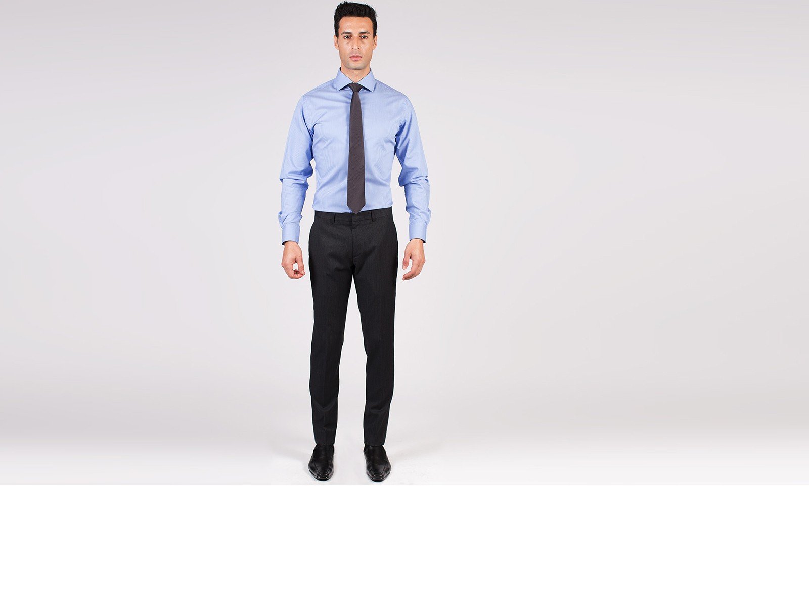 Blue Pencil Striped Custom Shirt