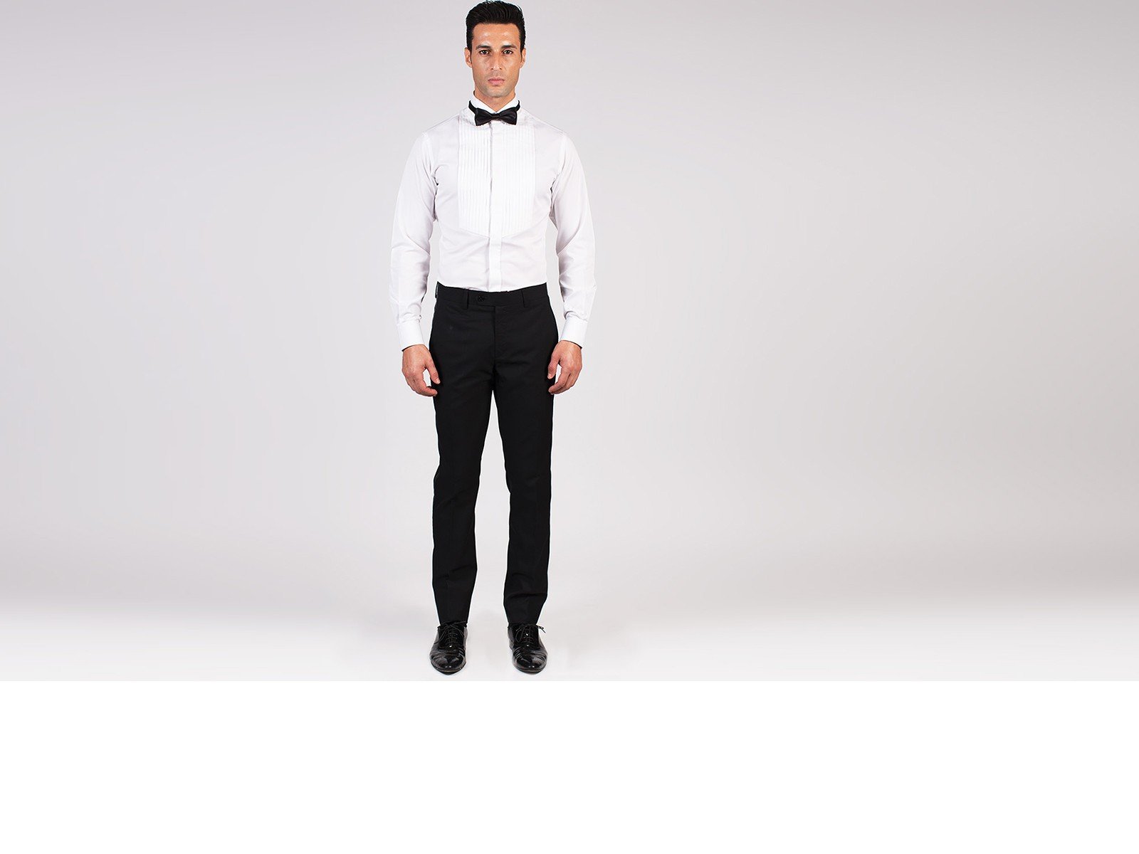 Pleated Bib Front Tuxedo Custom Shirt