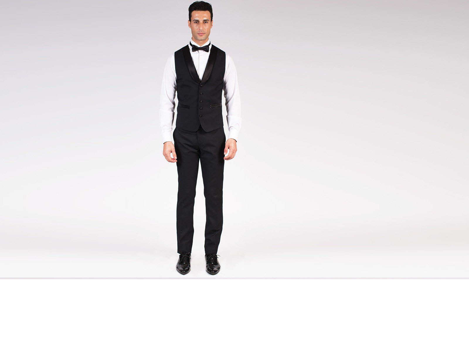 Classic Shawl Collar Black Tuxedo Vest 