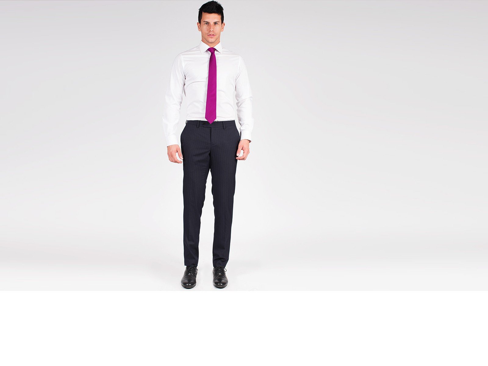 Navy Blue Pinstripe Pants