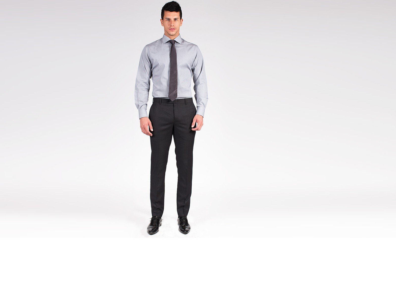 Custom Grey Pinstripe Shirt