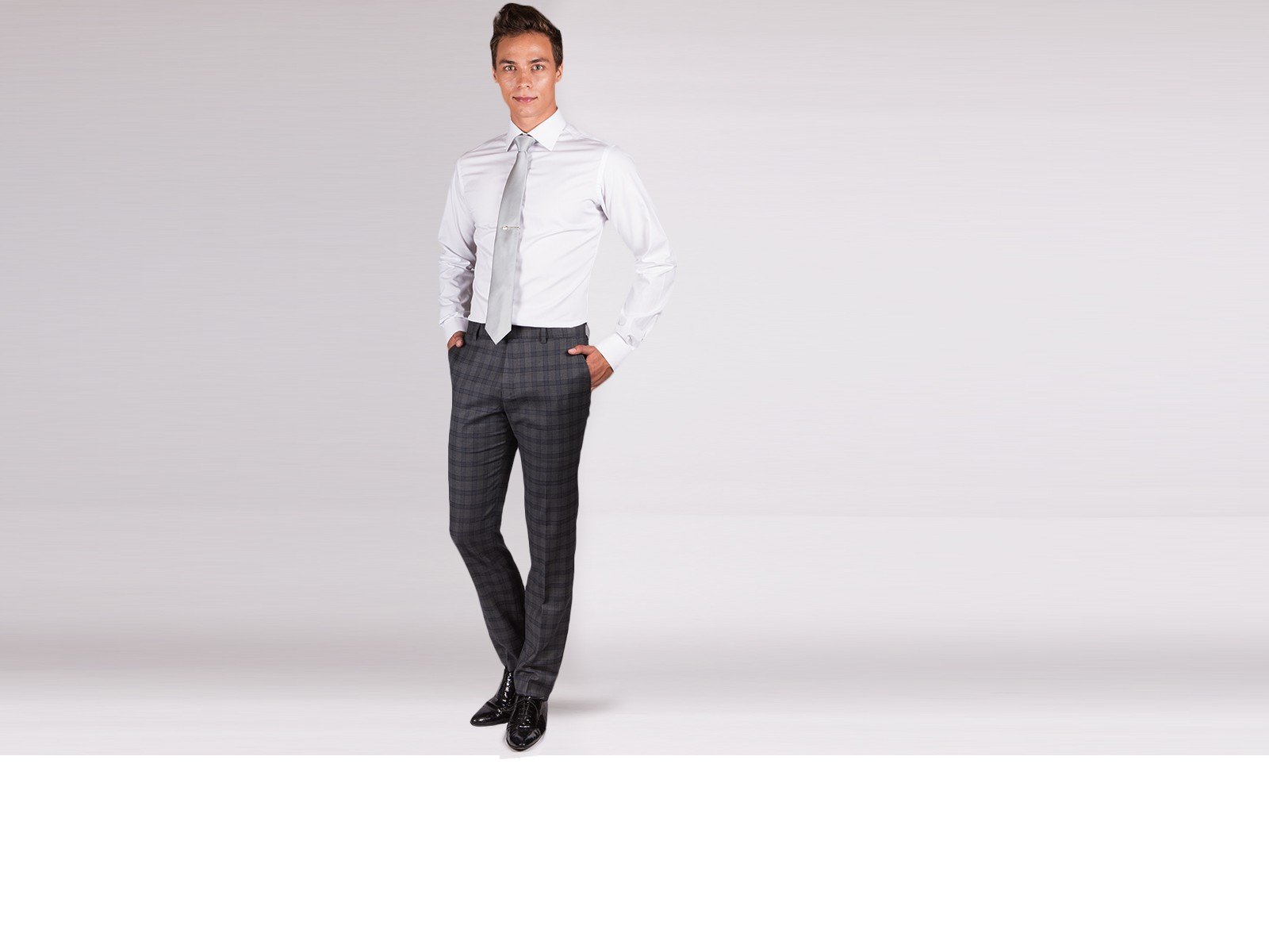 Grey Glen Plaid Pants
