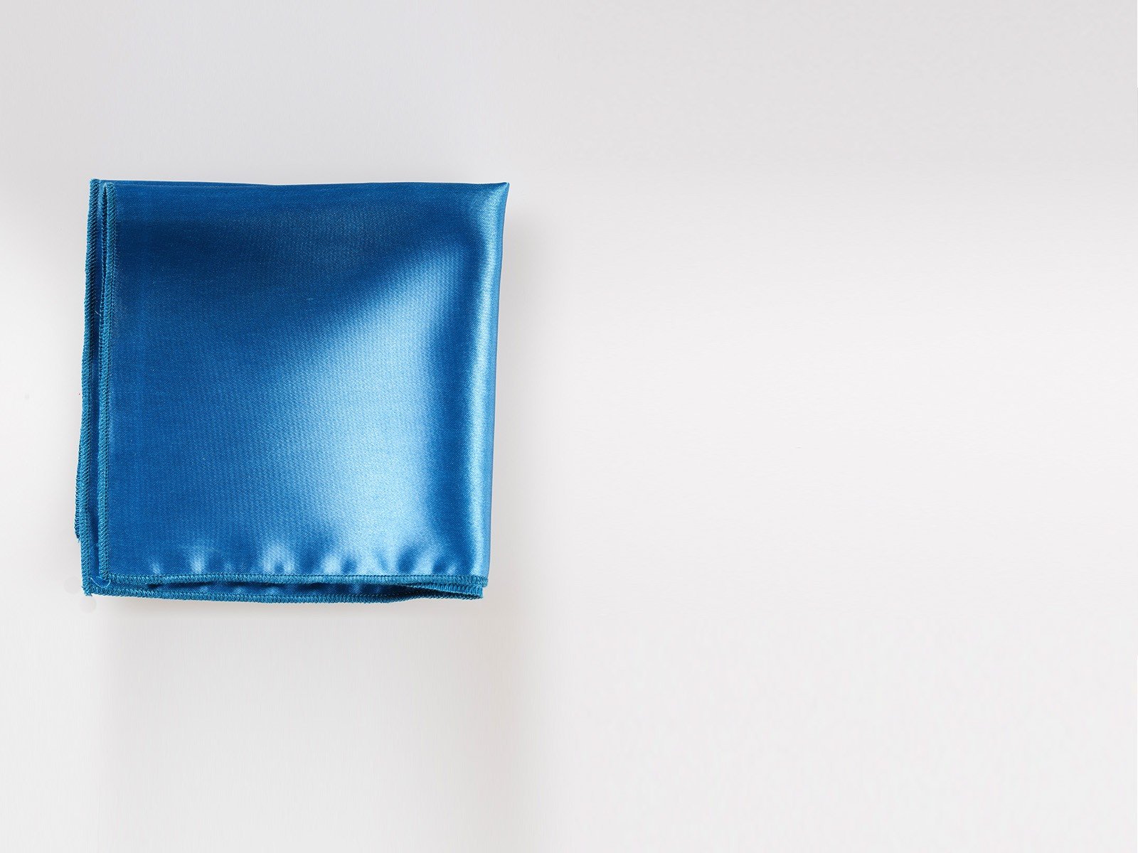 Turquoise Blue Satin Pocket Square