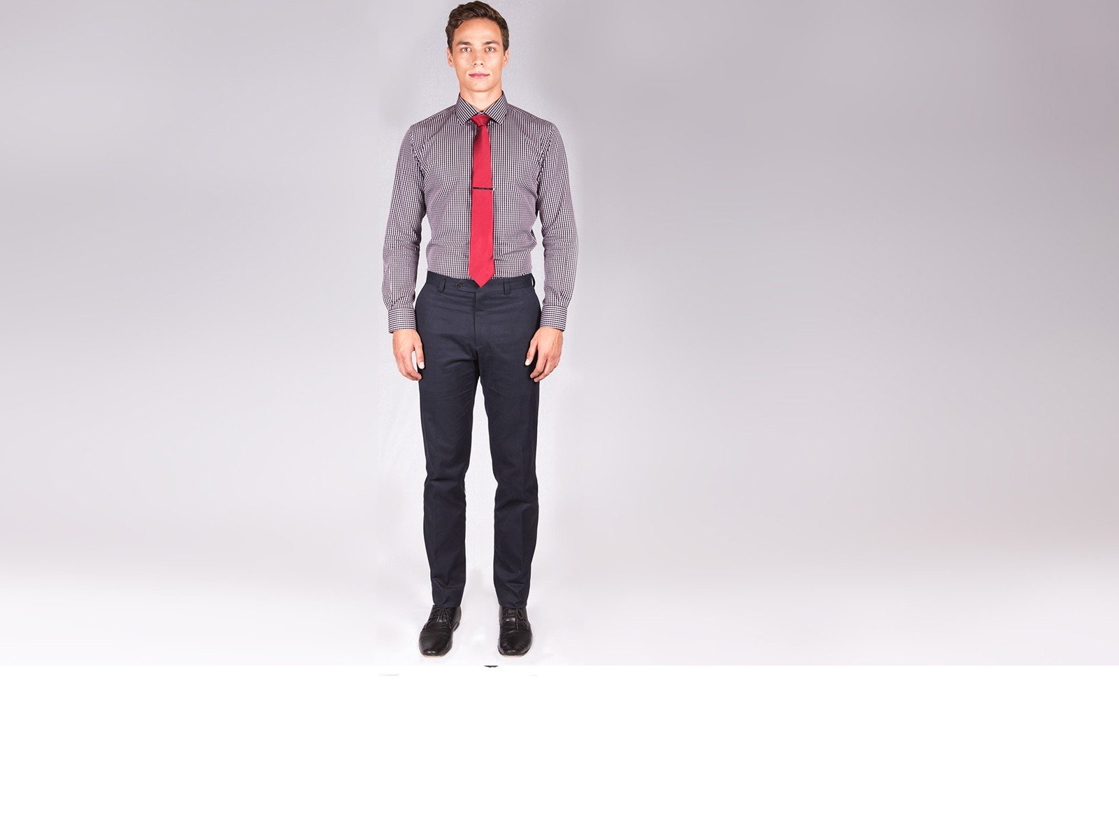 Premium Black Mini-Check Custom Shirt