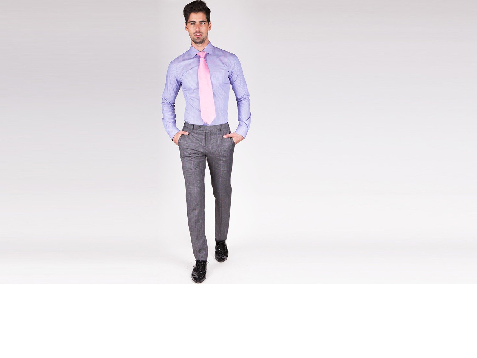 Blue & Pink Pencil Stripe Custom Shirt