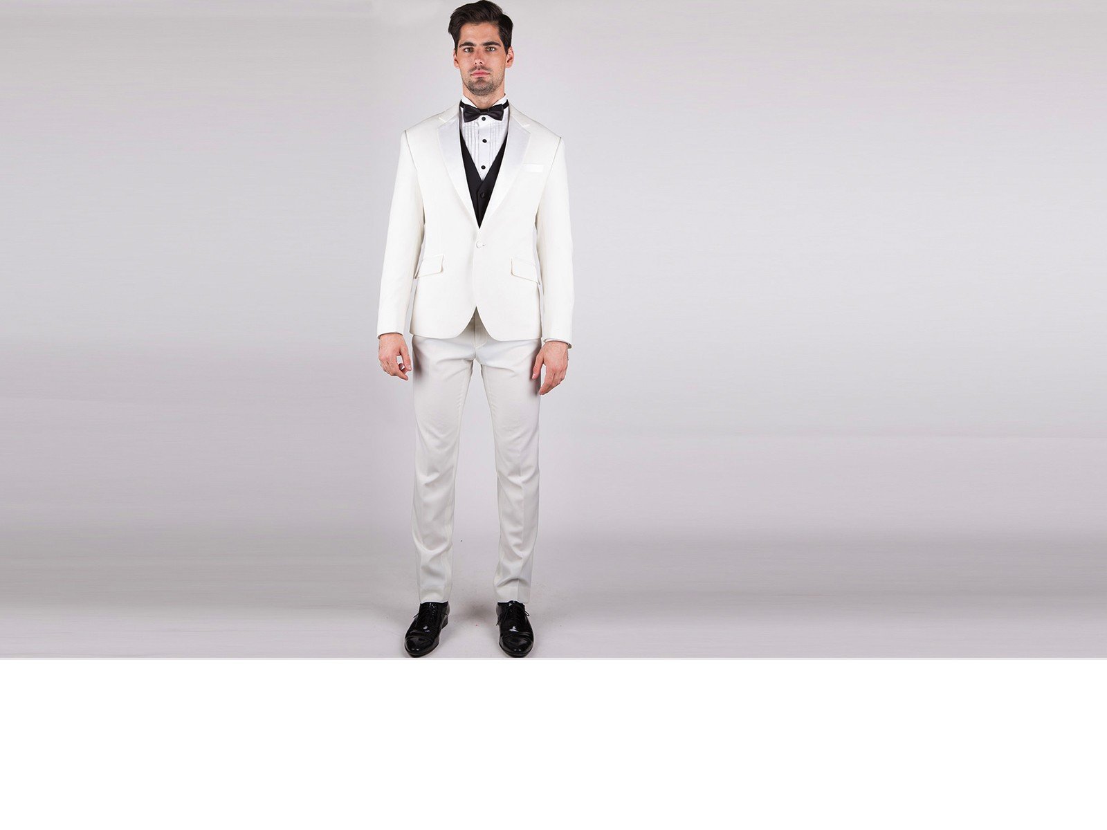 The Polo Club - Offwhite 3 Piece Custom Tuxedo (Maroon Vest)