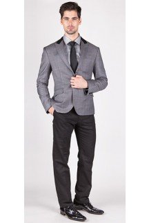 Grey Window Pane Blazer