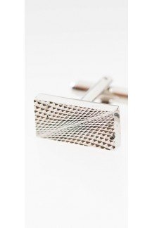 Silver Textured Cufflink