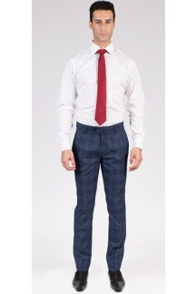 Navy Blue Pinstripe Pants