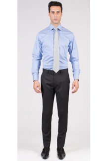 Premium Blue Pencil Stripe Custom Shirt