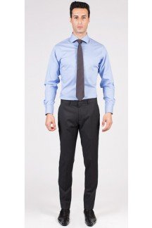 Blue Pencil Striped Custom Shirt