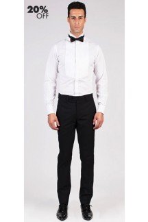 Pleated Bib Front Tuxedo Custom Shirt