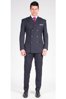 The Daniel - Charcoal Grey Stripe 2 Piece Custom Suit