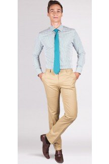 Green Pencil Striped Custom Shirt