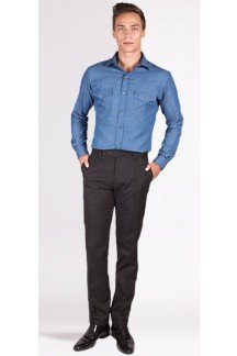 Custom Blue Denim Shirt