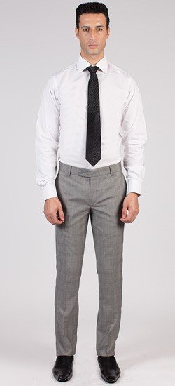 Light Grey Prince of Wales Pants